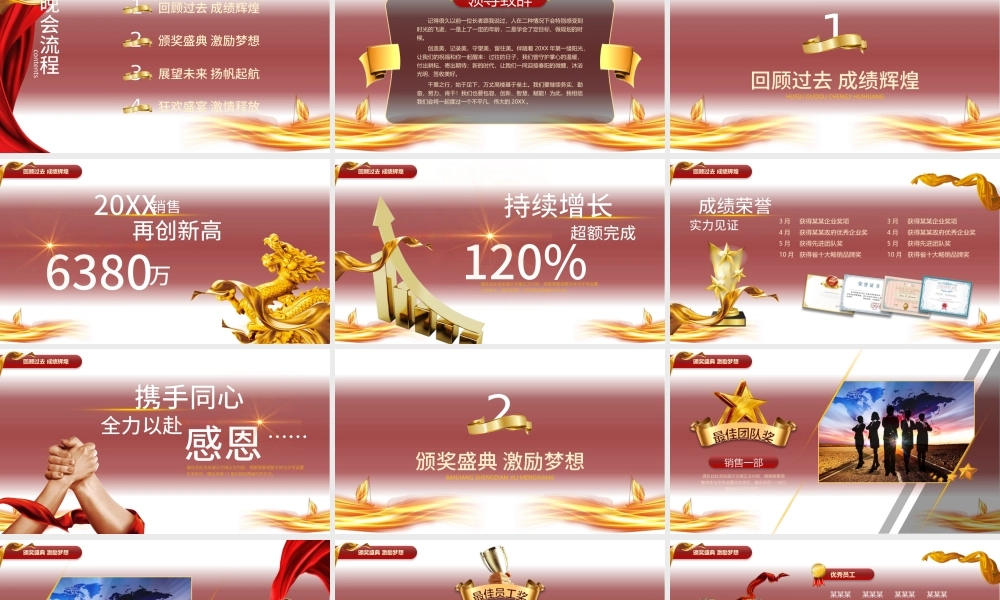 2021扬帆起航再创辉煌牛年年会工作总结简约PPT模板.pptx
