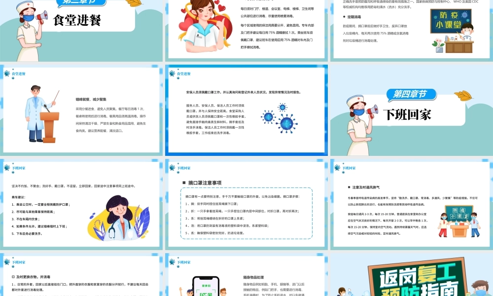2022返岗复工预防指南PPT简洁大气风范岗复工注意事项专题课件模板.pptx