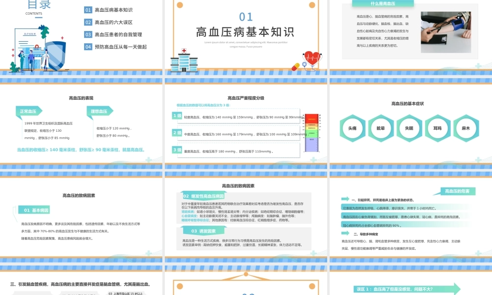 2022高血压健康教育PPT绿色简约风高血压健康知识教育课件模板下载.pptx