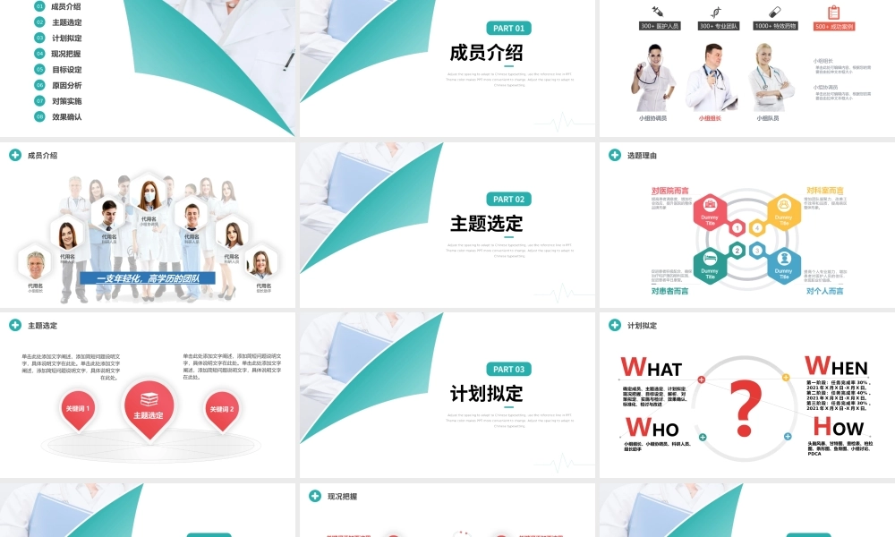2022品管圈PPT个性创意医疗QC通用PPT模板下载.pptx