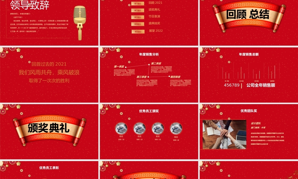 2022如虎添翼年会PPT喜庆中国风虎年年终颁奖典礼誓师大会开门红企业年会模板.pptx
