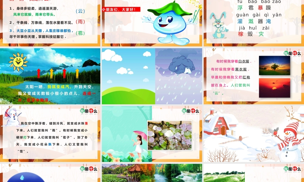 2022我是什么PPT卡通创意课文第2课小学二年级语文上册人教版教学课件.pptx