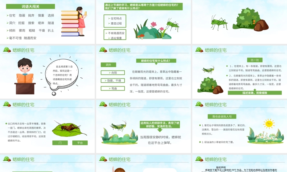 2022蟋蟀的住宅PPT第11课小学四年级语文上册部编人教版教学课件.pptx