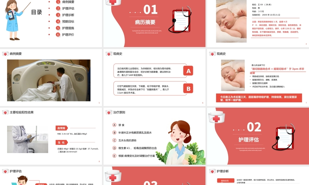 2022小儿肠套叠护理查房PPT个性简约护理查房术后医疗培训PPT.pptx