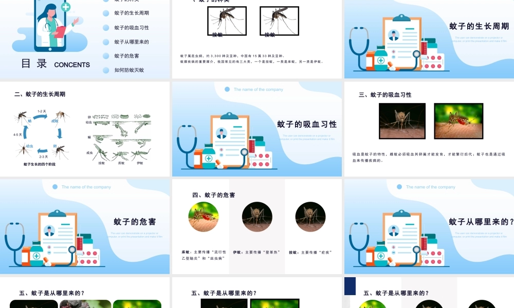 2022预防登革热防蚊灭蚊主题班会PPT创意清新医疗急救常识通用PPT模板.pptx