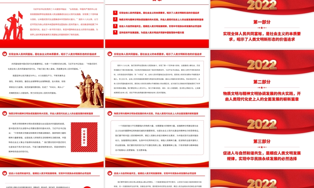 2022中国式现代化新选择PPT党政精美风党员干部学习教育专题党课党建课件.pptx