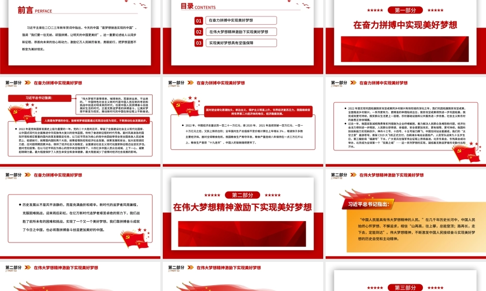 2023把梦想蓝图不断变为美好现实PPT大气精美风党员干部学习教育专题党建课件.pptx