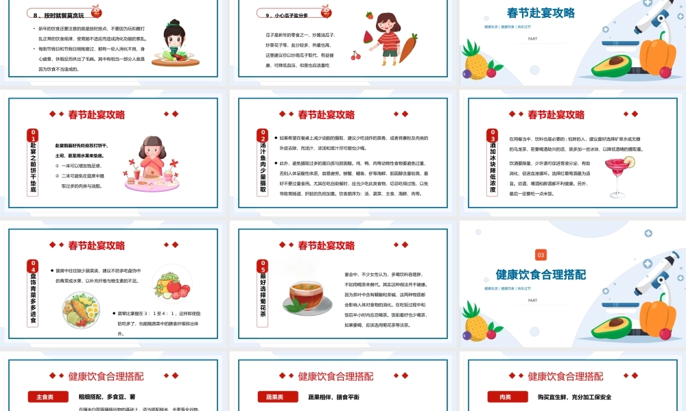 2023春节健康饮食PPT春节健康饮食知识介绍课件模板.pptx