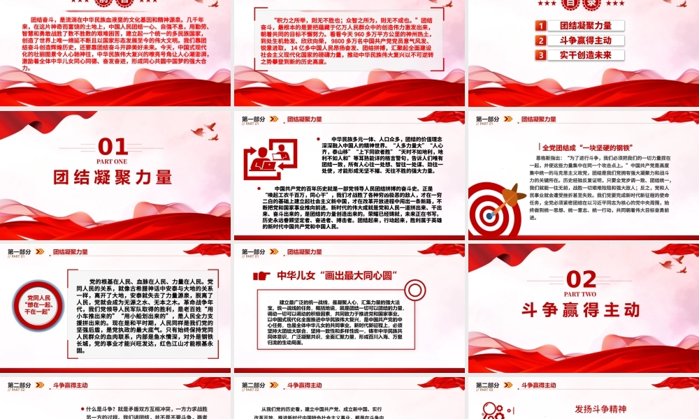 2023踔厉奋发向未来ppt精美简洁风如何理解推进中国式现代化必须发扬团结奋斗精神党员干部学习党课课件.pptx