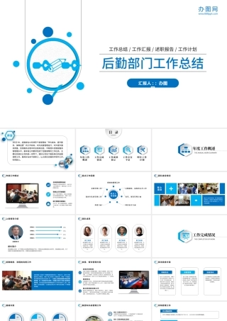 2023后勤管理后勤处新年计划年终总结PPT模板.pptx