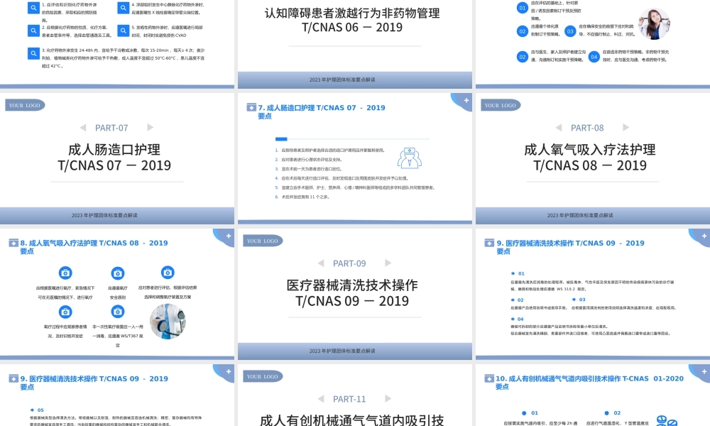 2023护理团体标准22项PPT简约风护理团体标准要点解读专题课件模板下载.pptx