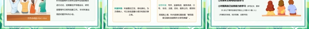 2023青年文明号该做些什么PPT卡通风青年文明号主题班会课件模板下载.pptx