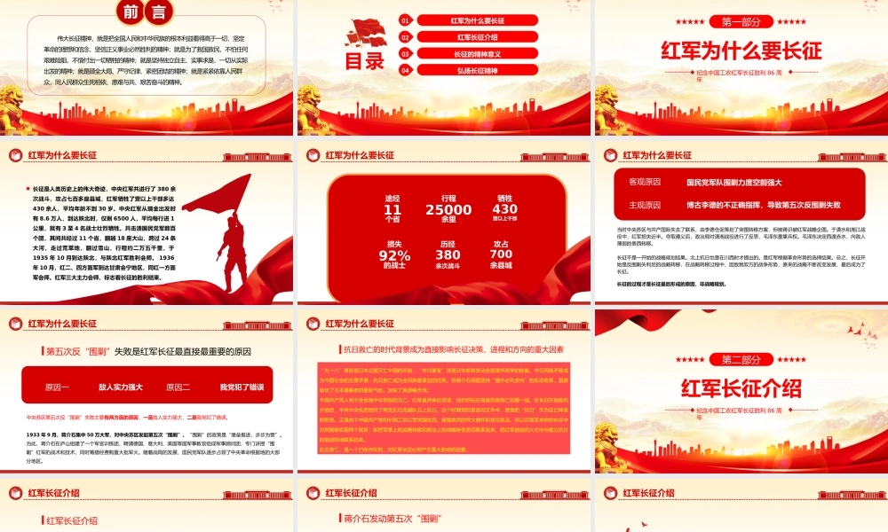2023长征胜利97周年PPT红色党政风长征精神永芳光芒纪念中国工农红军长征胜利87周年专题党课课件模板下载.pptx