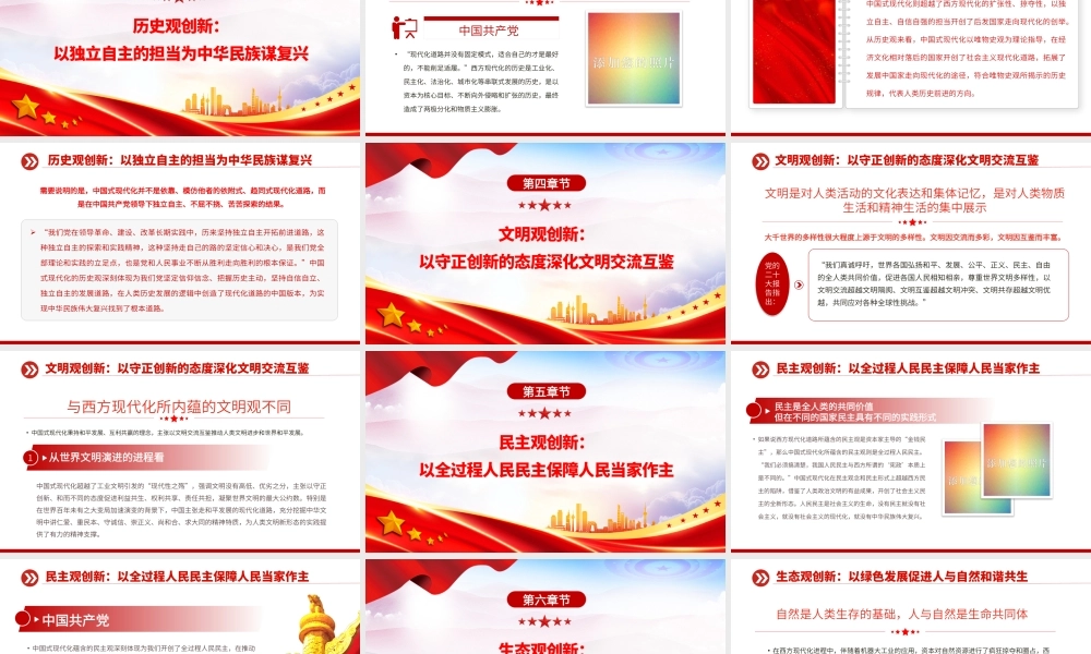 2023中国对世界现代化理论的重大创新PPT大气精美风党员干部学习教育专题党课课件.pptx