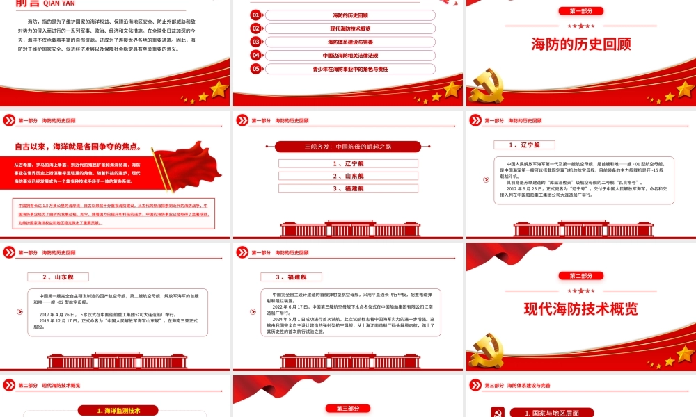2024海防政策法规学习宣传月PPT精美实用海防建设课件下载.pptx