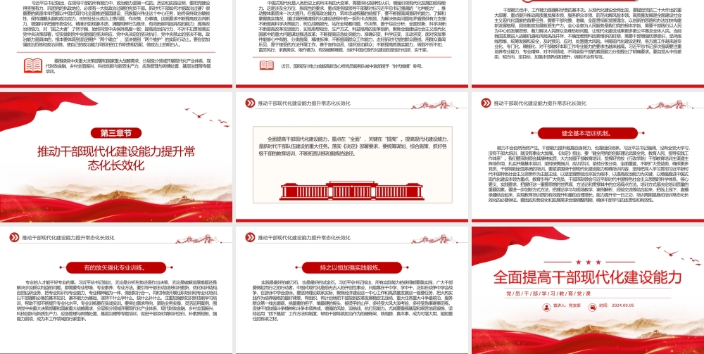 2024全面提高干部现代化建设能力PPT党员干部学习教育党课.pptx