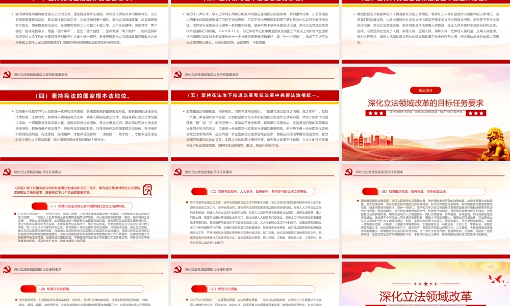 2024深化立法领域改革PPT党政风坚持全面依法治国党课课件.pptx
