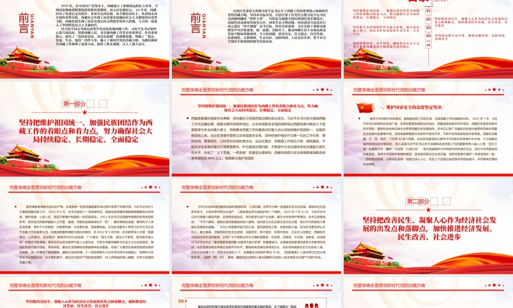 2024新时代党的治藏方略PPT精美大气奋力建设社会主义现代化新西藏微党课.pptx