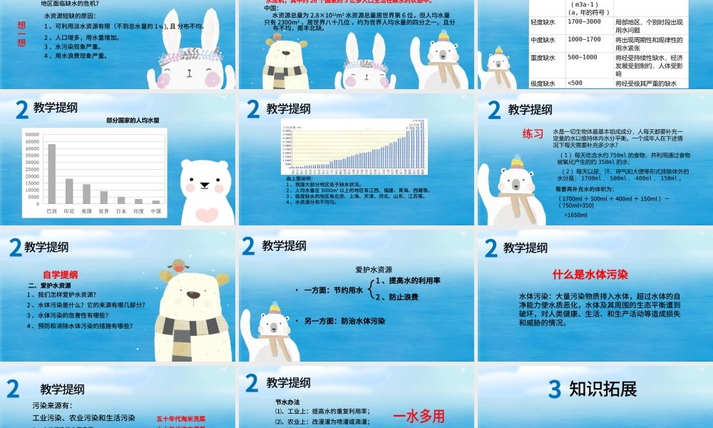 爱护水资源小学语文课件PPT模板.pptx