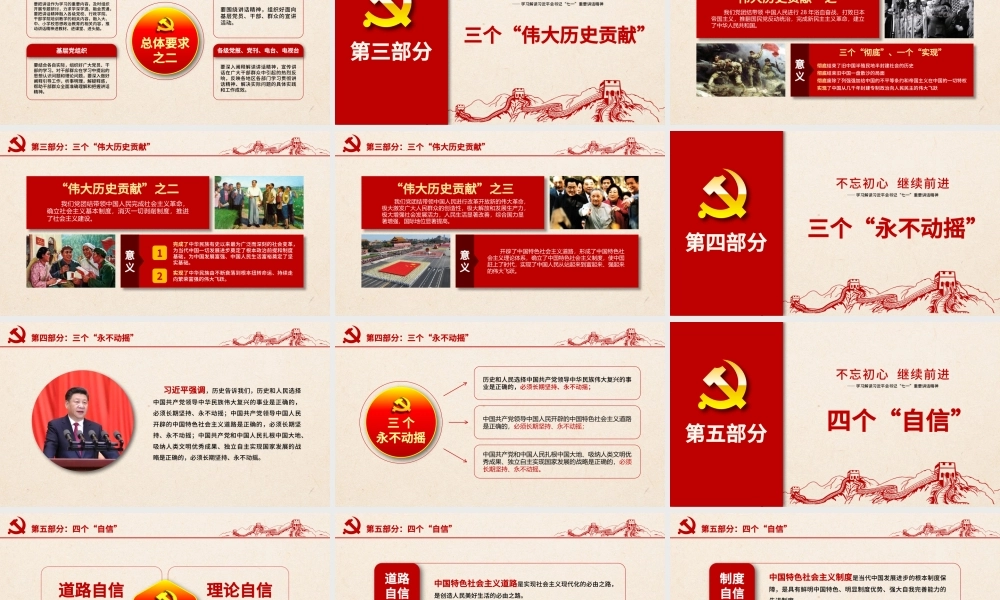 不忘初心继续前进党建ppt模板.pptx
