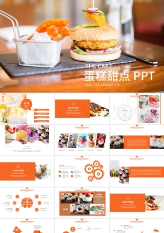 餐饮美食甜品店茶餐厅下午茶PPT动态模板.pptx