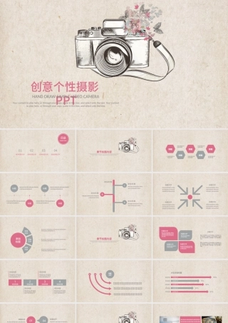 创意简约个性时尚摄影拍摄ppt动态模板.pptx