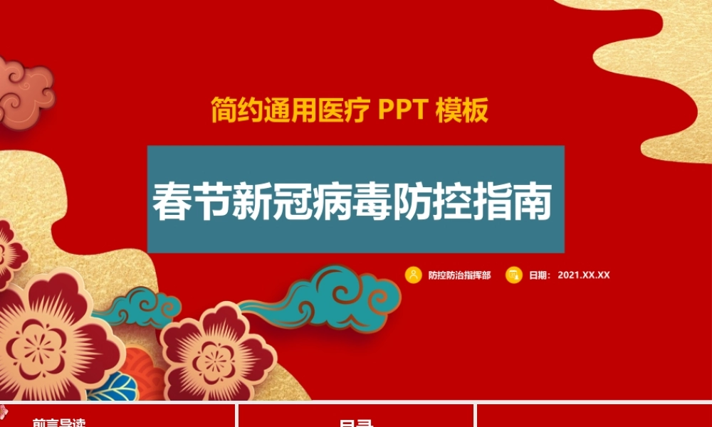 春节新冠病毒防空指南ppt.pptx