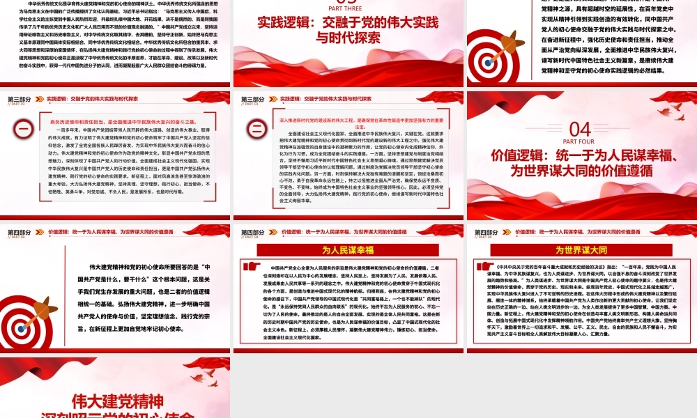 党的初心使命激发伟大建党精神ppt红色大气深入学习我党建党精神党组织专题党课课件.pptx