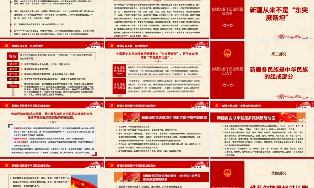 地域党课之新疆的若干历史问题新疆党课ppt.pptx