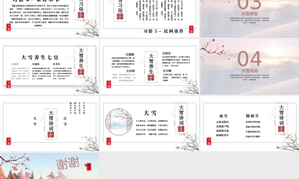 二十四节气之大雪PPT模板通用.pptx