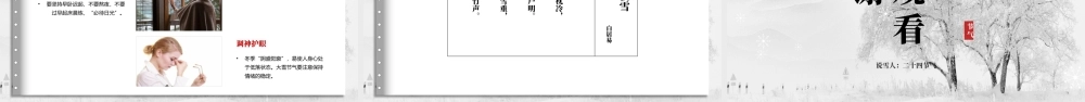 二十四节气之大雪白色简约PPT模板.pptx