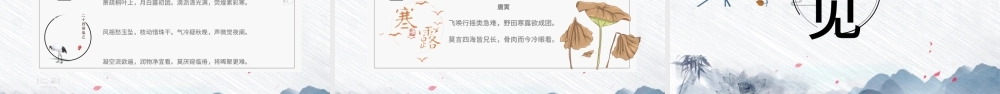 二十四节气之寒露灰白色简约PPT模板.pptx