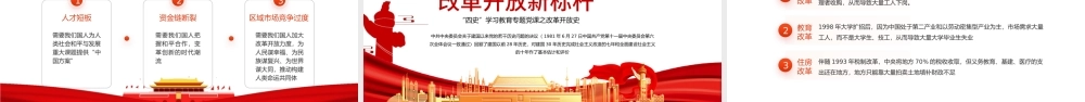 改革开放43周年PPT中国党政风党员干部学习教育专题党课课件模板.pptx