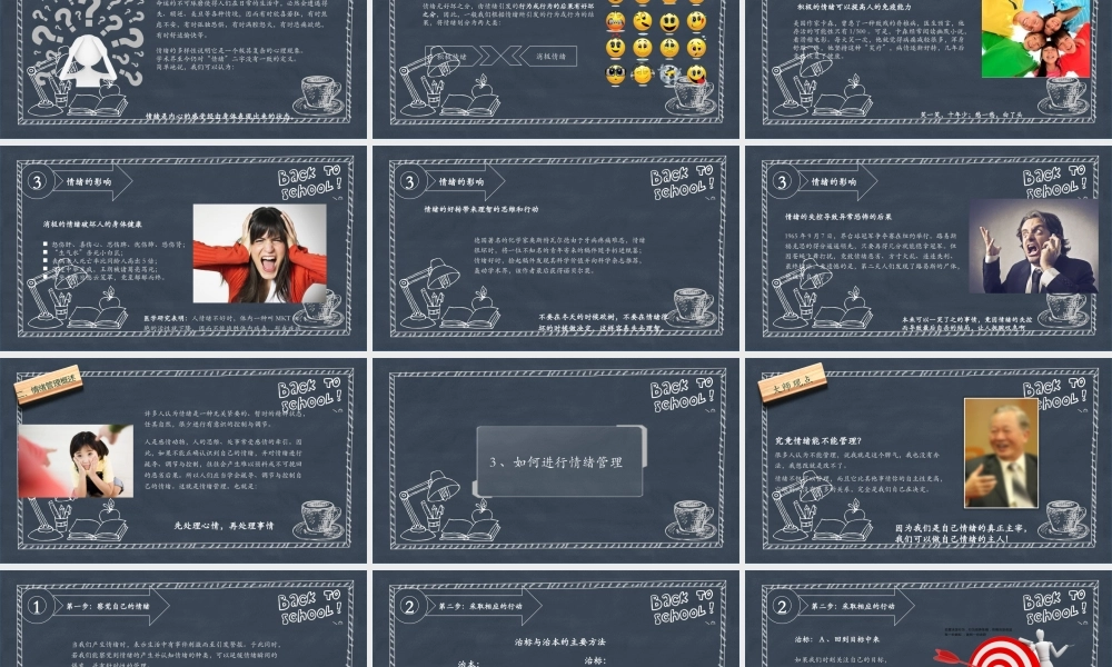 18160校园风黑板背景情绪管理.pptx