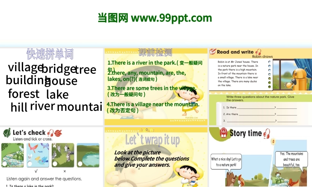 Unit 6 In a nature park英语课件PPT模板.pptx