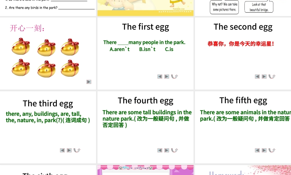 Unit 6 In a nature park英语课件PPT模板.pptx