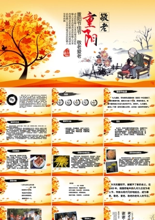 关爱老年人生活重阳节PPT模板.pptx