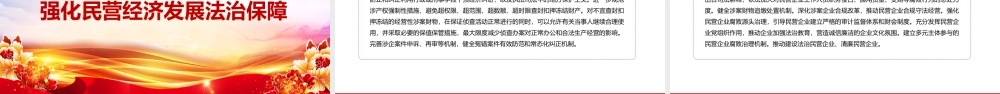 关于促进民营经济发展壮大的意见PPT红色党政风促进民营经济发展壮大提振民营企业家信心专题党课课件.pptx