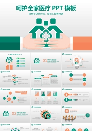 呵护全家医疗PPT模板.pptx