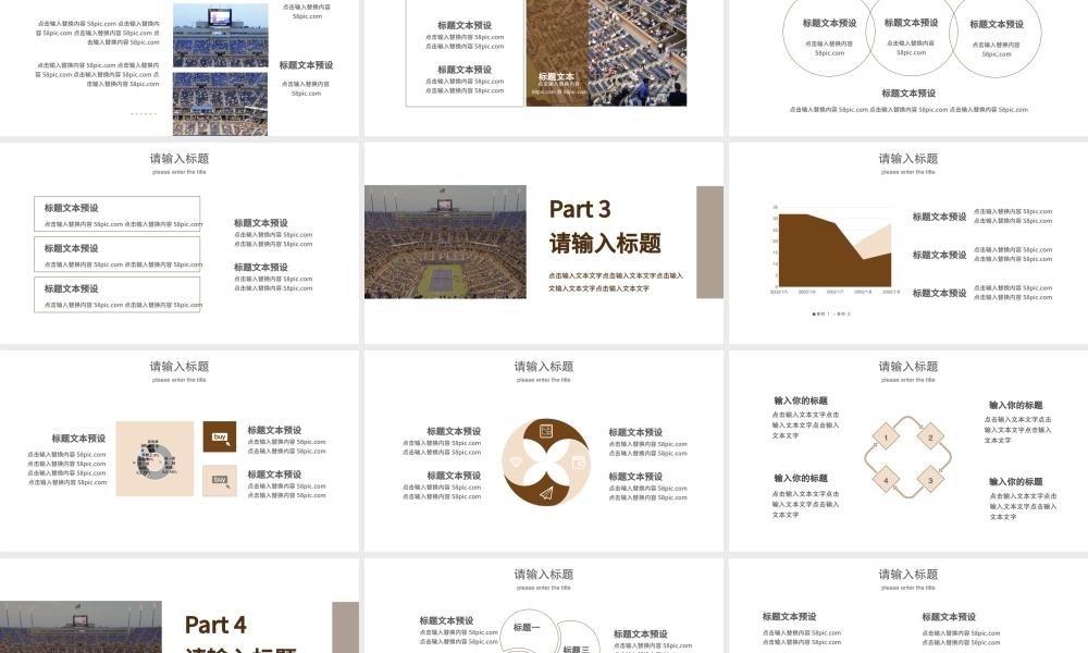 褐色欧美商务运动网球工作汇报PPT模板.pptx