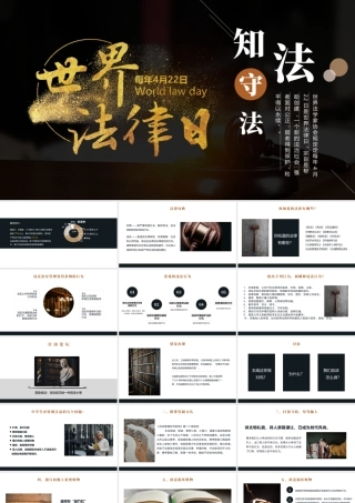 黑金简约大气世界法律日介绍.pptx