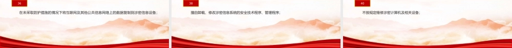 红色大气50条不可逾越的保密红线保密知识PPT课件下载.pptx