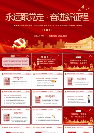 红色党政风《论党的青年工作》PPT主要篇目课件模板.pptx