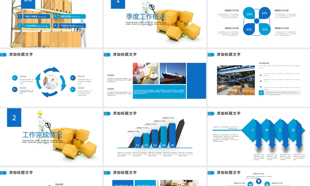 货运物流公司工作总结述职报告PPT模板.pptx