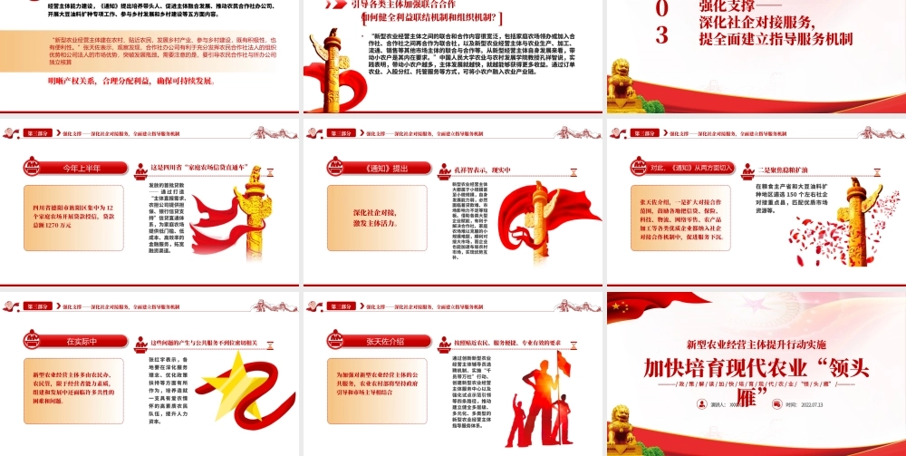加快培育现代农业领头雁PPT党建风解读新型农业经营主体提升行动实施专题党课课件模板.pptx