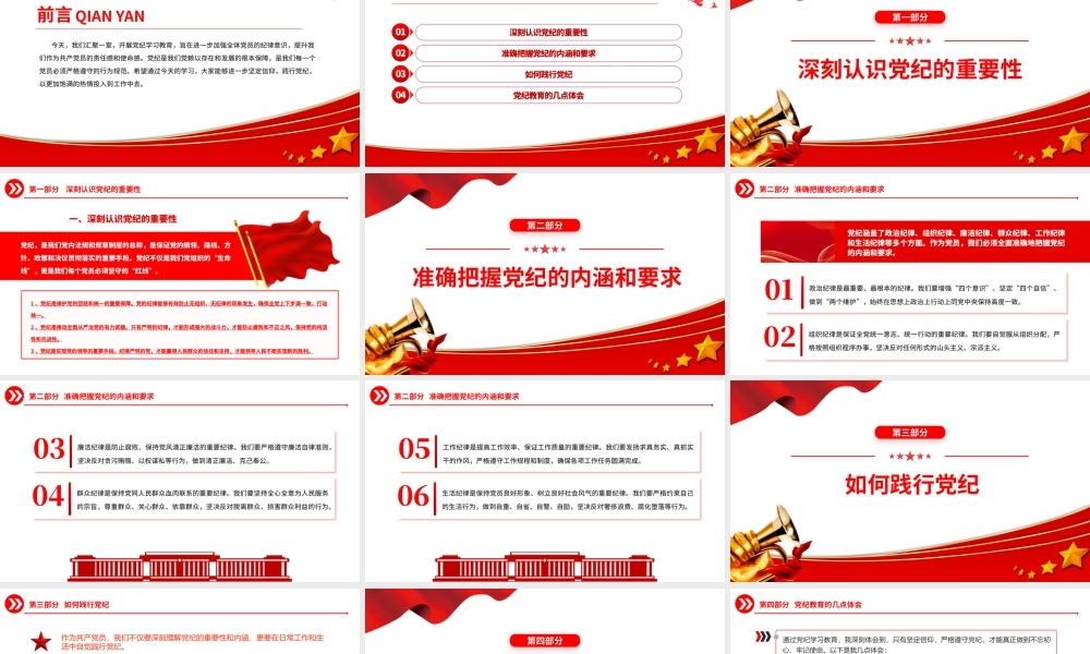 坚定信仰践行党纪PPT党建风党纪学习教育主题宣讲党课下载.pptx