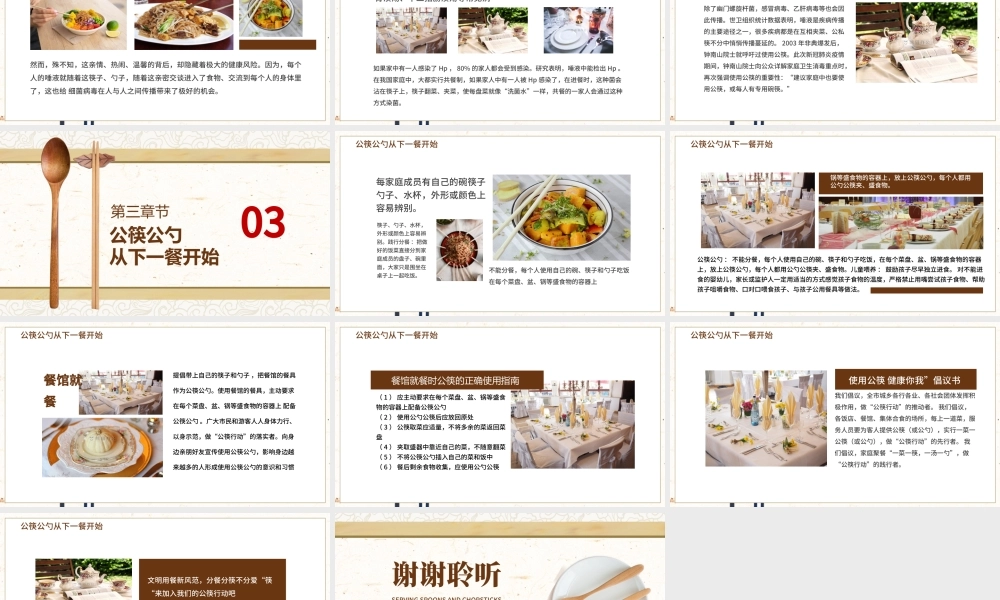 简约公筷公勺倡导文明就餐PPT模板.pptx
