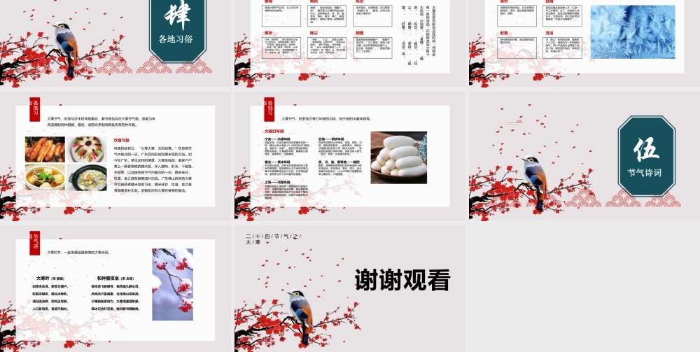 简约红杏二十四节气之大寒ppt.pptx