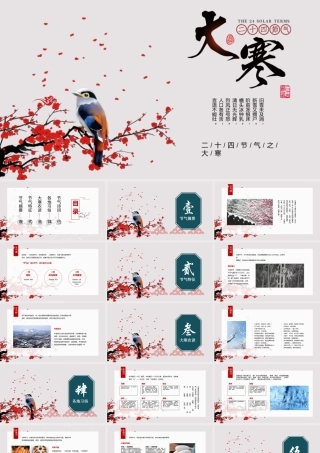 简约红杏二十四节气之大寒ppt.pptx