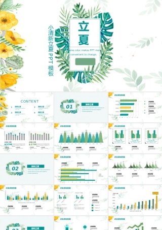 简约小清新立夏宣传策划PPT模板.pptx